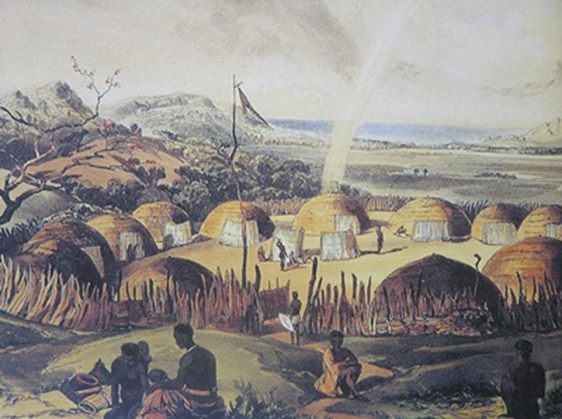 A Zulu Kraal enclosure, 1849 