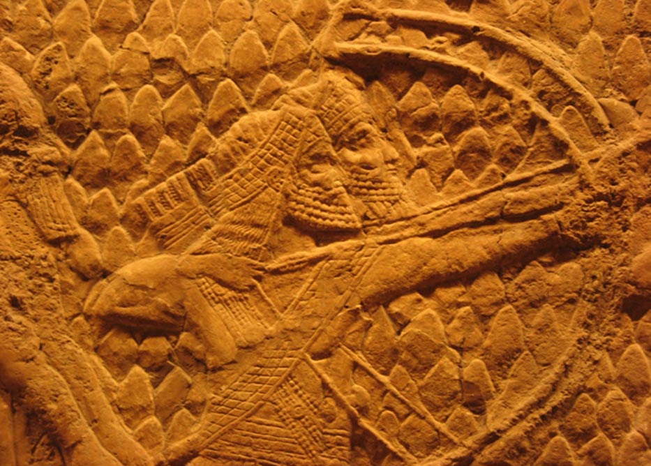 Assyrian Archers. Assyrian Relief, South-West Palace of Nineveh (room 36, panel 5-6) ; 700–692 BC. 