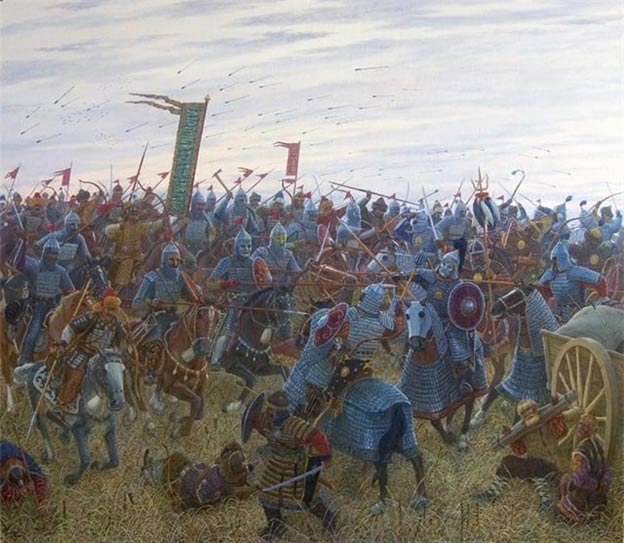 Battle of Kernek was between Volga Bulgaria and the Mongols, 1223. 
