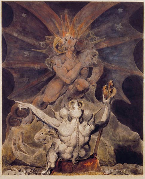 “The Number of the Beast is 666”, by William Blake, 1805.