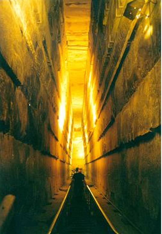 The Grand Gallery of the Great Pyramid of Giza.