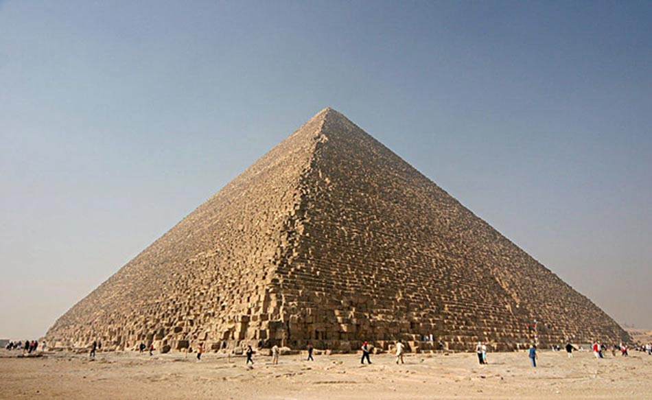 The iconic Great Pyramid of Giza.