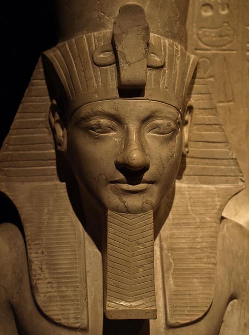 Detail of a statue of Horemheb 