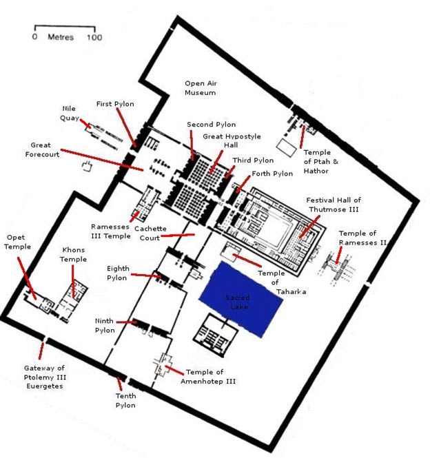 Map of the Amun-Ra Temple 