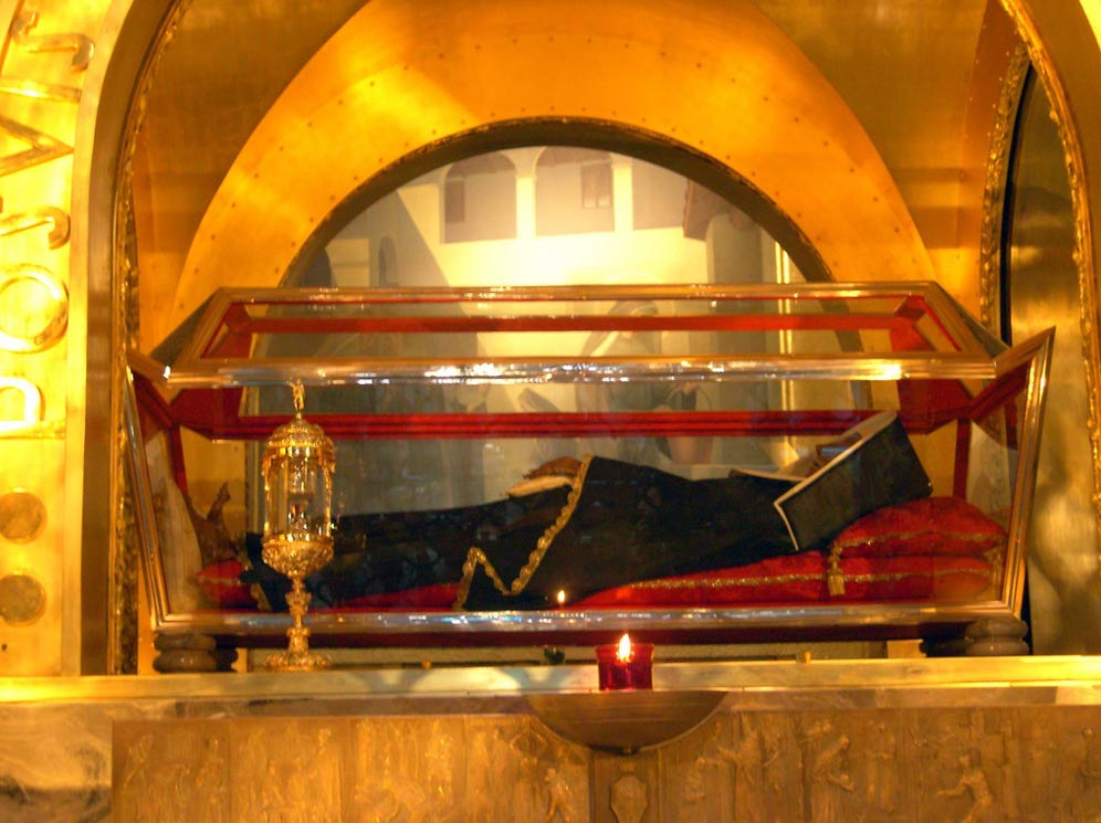 The body of Saint Rita of Cascia, found to be incorrupt by the Catholic Church. 