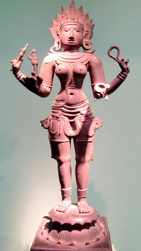 A Tamil depiction of Kali, Hindu Goddess. 12th century, Bronze. 