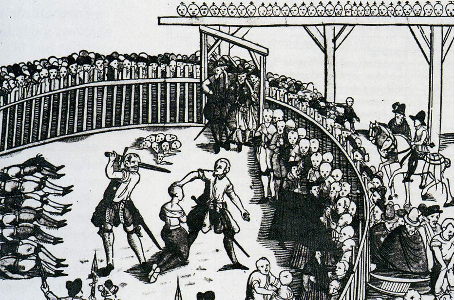 The execution of Pirates in Hamburg in 1573. Executions were a handy source of human fat. 