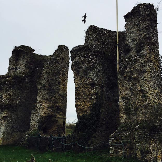 The ruins of Bungay Castle. 